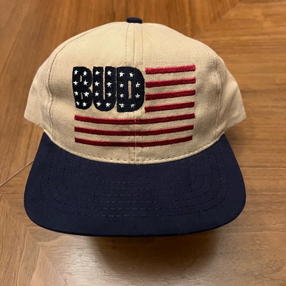 Vintage Budweiser American Flag SnapBack MADE IN USA - Picture 1 of 3